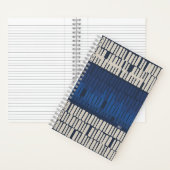 Carnet Bleu Moderne Abstrait Géométrique (À l'intérieur)
