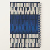 Carnet Bleu Moderne Abstrait Géométrique (Verso)