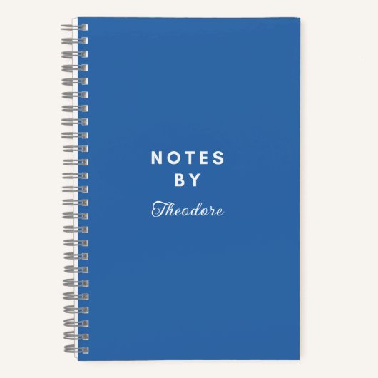 Carnet bleu moderne personnalisé (Recto)
