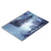 Carnet Bleu Moonlit Forêt magique Scène d'hiver (Côté gauche)