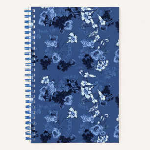 Carnet Bleu Motif Merci