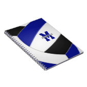 Carnet bleu noir équipe couleurs garçons filles volley-ba (Côté Droit)