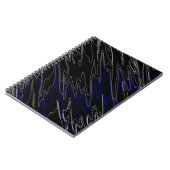 Carnet Bleu noir marbré (Côté gauche)