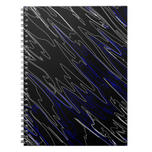 Carnet Bleu noir marbré