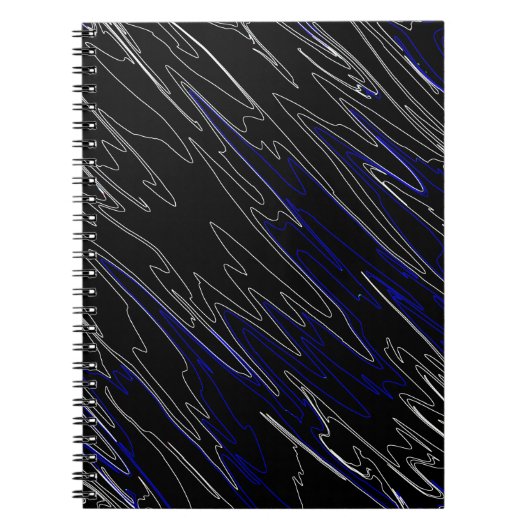 Carnet Bleu noir marbré (Devant)