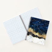 Carnet Bleu noir Marbre blanc (Intérieur)