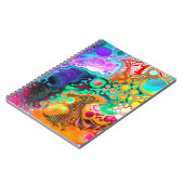 Carnet Bleu, Noir, Violet, Jaune coloré (Côté gauche)