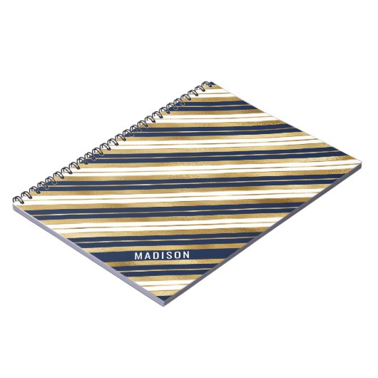 Carnet Bleu or et blanc (Côté gauche)