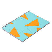 Carnet Bleu, orange, cool, tendance, moderne triangle mot (Côté gauche)