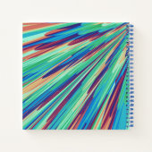 Carnet Bleu orange Turquoise Abstrait (Dos)