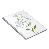 Carnet bleu oubliez moi pas fleurs 2021 aquarelle (Côté Droit)