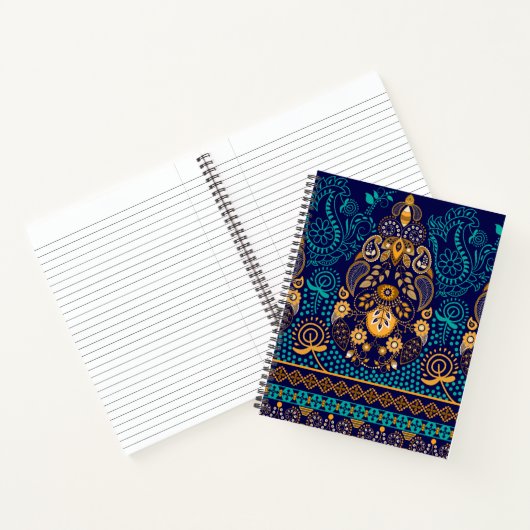 Carnet Bleu Paisley (Intérieur)