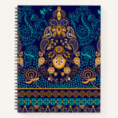 Carnet Bleu Paisley (Devant)