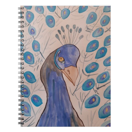 Carnet bleu Peacock (Devant)