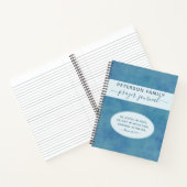 Carnet bleu personnalisé du Journal de prière fami (Intérieur)