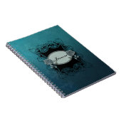 Carnet Bleu personnalisé gravé vintage (Côté Droit)