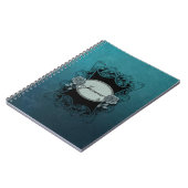 Carnet Bleu personnalisé gravé vintage (Côté gauche)