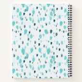 Carnet Bleu personnalisé, gris Abstrait éclat de couleur (Dos)