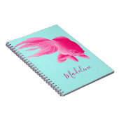 Carnet Bleu Pink Goldfish Grand Pop Moderne Personnel (Côté Droit)
