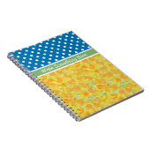 Carnet Bleu, Pois blancs et jonquilles (Côté Droit)