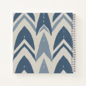 Carnet Bleu Poussiéreux Batik Côtière Parang Chevron Géom (Dos)