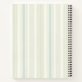 Carnet Bleu Poussiéreux Neutre Initial Rayure Rustique Ma (Dos)