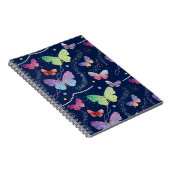 Carnet Bleu Purple Chic Papillons Motif (Côté Droit)