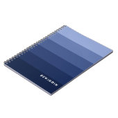Carnet Bleu rétro avec nom Simple Sans Serif (Côté gauche)