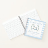 Carnet Bleu rocking cheval mignon bébé garçon douche livr (Intérieur)