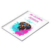 Carnet Bleu rose mignon Dachshund chien (Côté gauche)