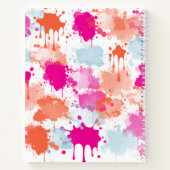 Carnet Bleu rose orange Abstrait Peinture (Dos)