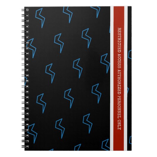 Carnet Bleu rouge Bleu à accès restreint Éclair (Devant)