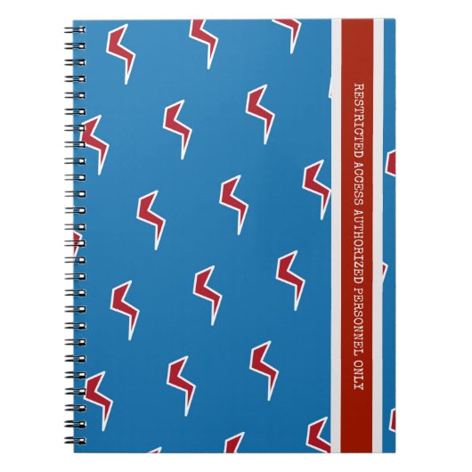 Carnet Bleu rouge Bleu à accès restreint Éclair (Devant)