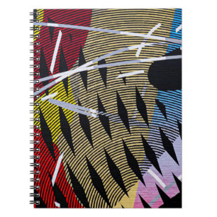 Carnet Bleu rouge et blanc abstrait