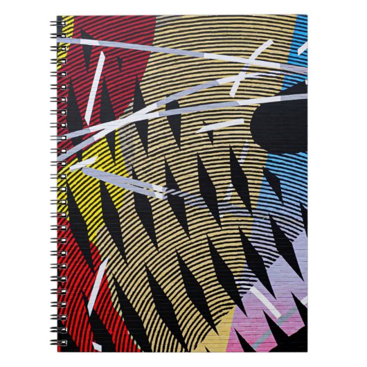 Carnet Bleu rouge et blanc abstrait (Devant)