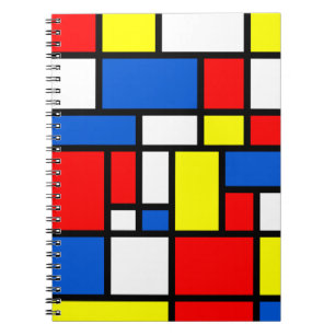 Carnet bleu rouge jaune de Mondrian