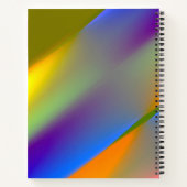 Carnet Bleu rouge jaune vert abstrait motif orangpourpre (Dos)