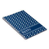Carnet Bleu Royal à pois (Côté Droit)