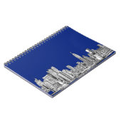 Carnet Bleu royal d'encre de NYC (Côté gauche)