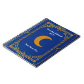 Carnet Bleu Royal Ramadan Filigrane Doré (Côté gauche)