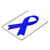 Carnet Bleu Ruban Colon Cancer POTS La maladie de Hunting (Côté gauche)