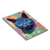 Carnet bleu russe dynamique aux tons azur (Côté Droit)