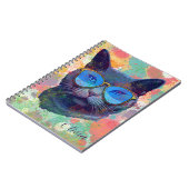 Carnet bleu russe dynamique aux tons azur (Côté gauche)