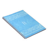 Carnet Bleu rustique paisley campagne occidental simple c (Côté Droit)