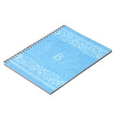 Carnet Bleu rustique paisley campagne occidental simple c (Côté gauche)
