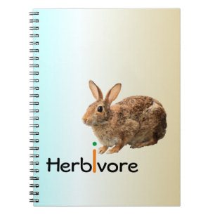 Carnet Bleu sauvage végétalien adorable Geeky de lapin