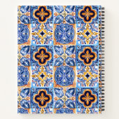 Carnet Bleu sicilien Bleu blanc céramique méditerranéenne (Dos)