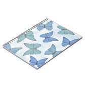 Carnet Bleu simple Belle Papillons Aquarelle mignonne (Côté gauche)