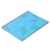 Carnet Bleu, simple, élégant, abstrait motif (Côté gauche)