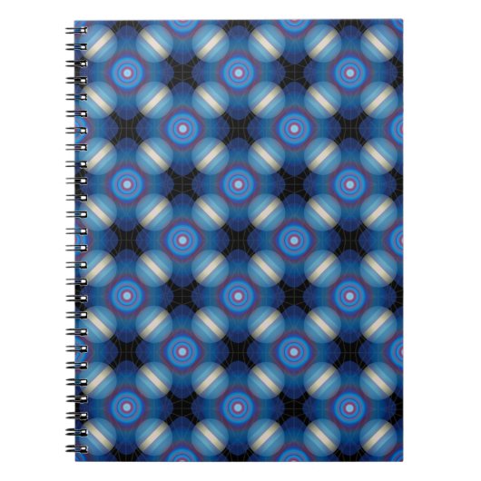 Carnet Bleu Spacey Géométrique (Devant)